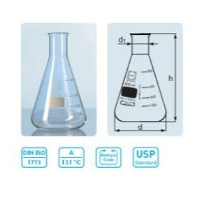 Jual Duran Erlenmeyer Flask 250 Ml Wide Neck Germany Shopee Indonesia