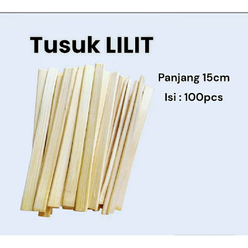 Jual Tusuk Sate Lilit Halus Rapi 15 Cm Isi 100 Pcs Shopee Indonesia