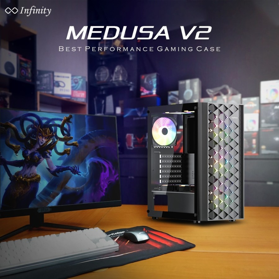 Jual CASING INFINITY MEDUSA V2 - ATX TEMPERED GLASS | Shopee Indonesia