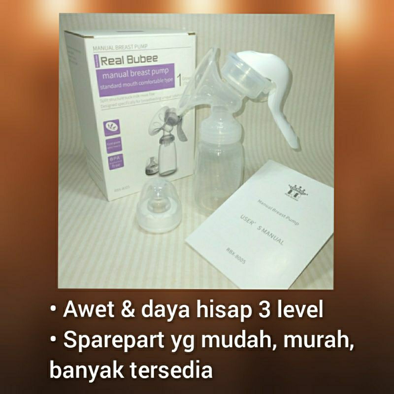Jual Pompa ASI Manual Real Bubee / Breast Pump Real Bubee Manual