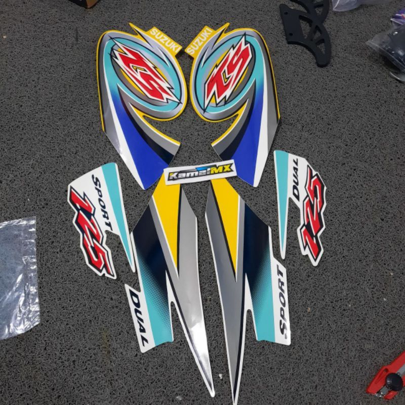 Jual LIS STRIPING STICKER TS125 TS 125 FULLSET UNTUK TANGKI KUNING ...