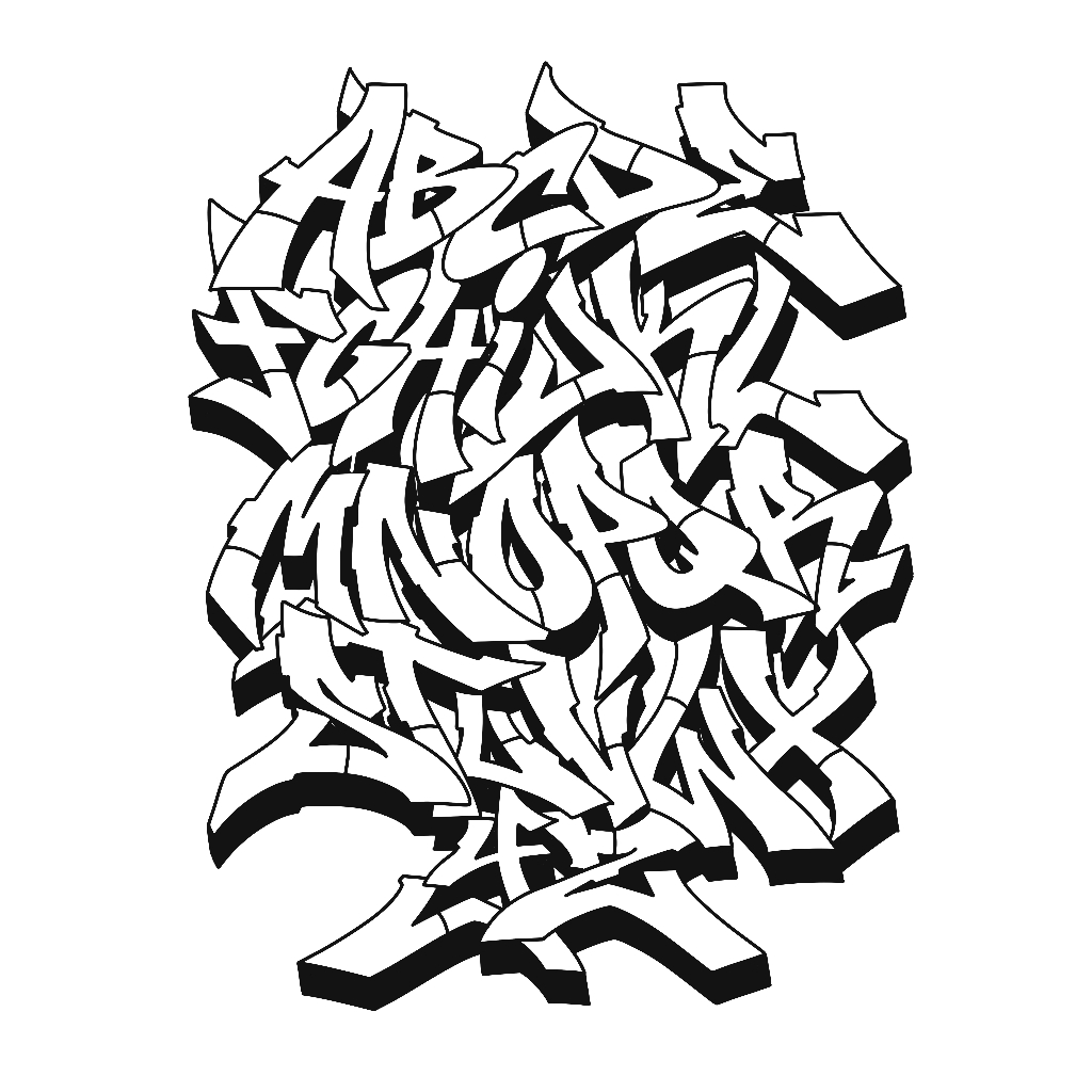 Jual custom sticker stiker graffiti wildstyle piece font nama sendiri ...