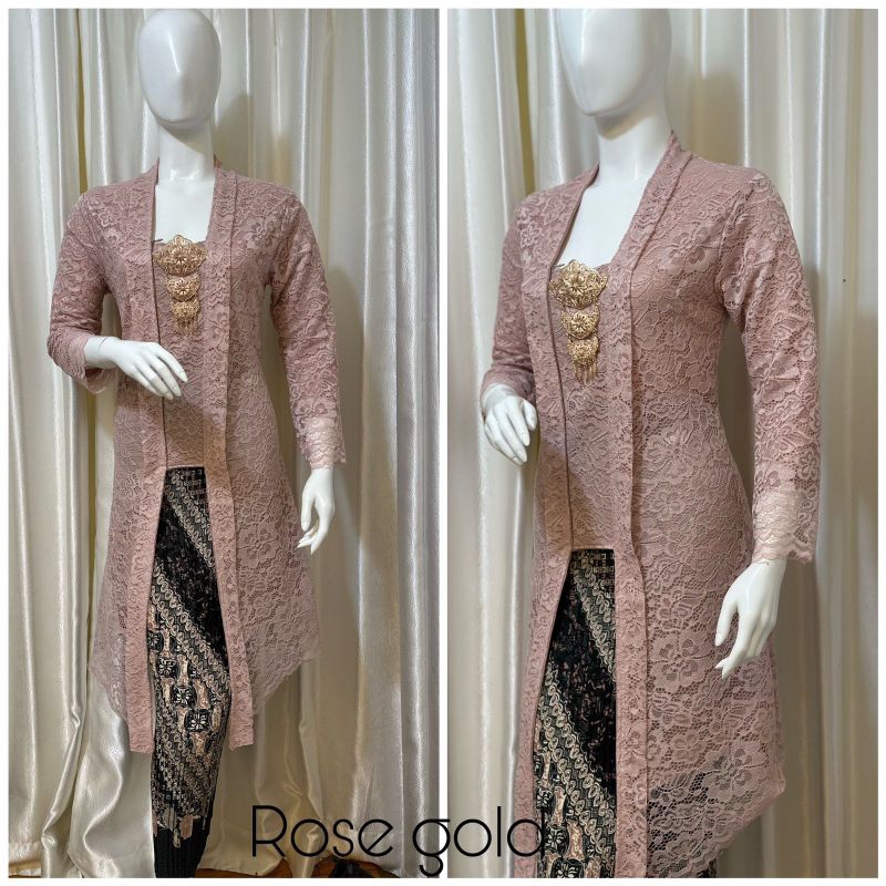 Jual Realpict Setelan Kebaya Brokat Kutubaru Tunik Kutubaru Brokat