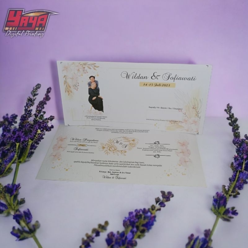 Jual undangan pernikahan satu lembar atau taropan | Shopee Indonesia