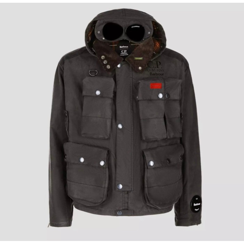 Jual CP COMPANY x BARBOUR 500 MIGLIA WAX JACKET DRAK OLIVE 