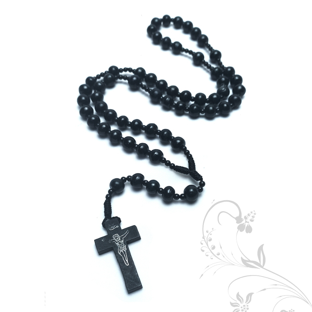 Jual Rosario Bulir Hitam Series/Souvenir Rosario/Rosario Katolik/Kalung ...