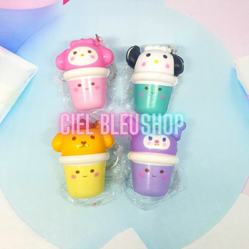 Jual Gantungan Squishy Karakter / Ganci Skuisi Aneka Model Lucu Animal