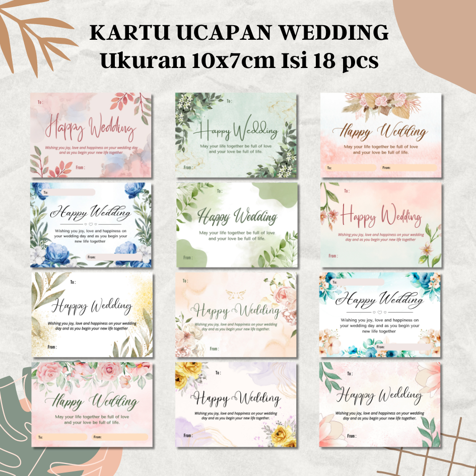 Jual Isi Pcs Kartu Ucapan Wedding Gift Card Kartu Wedding