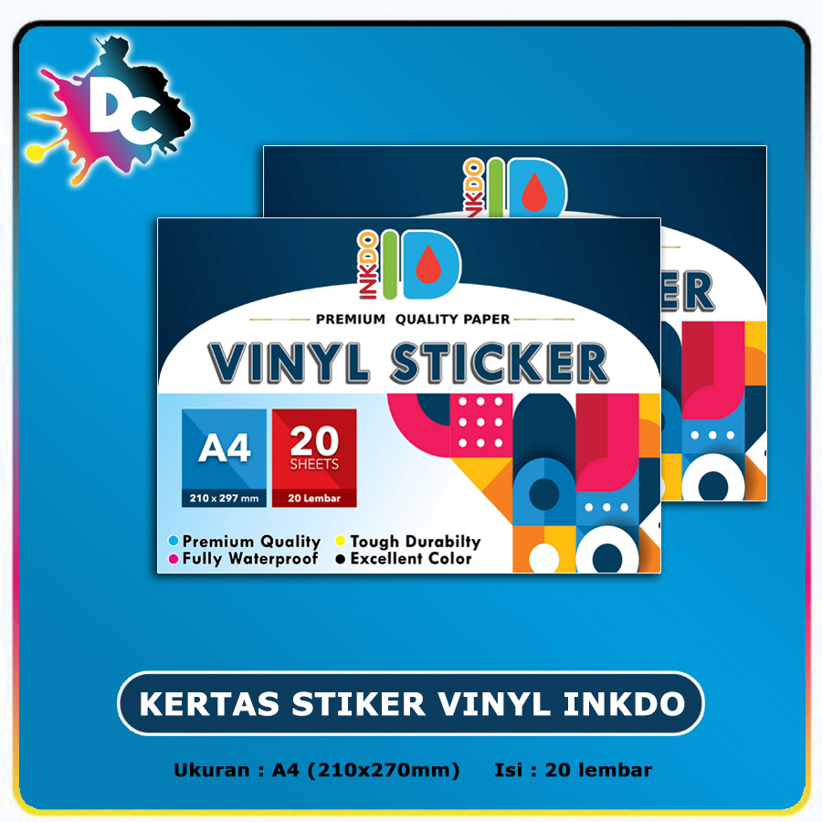 Jual Kertas Sticker Vinyl Glossy A4 Isi 20 Lembar / Stiker Mengkilap ...