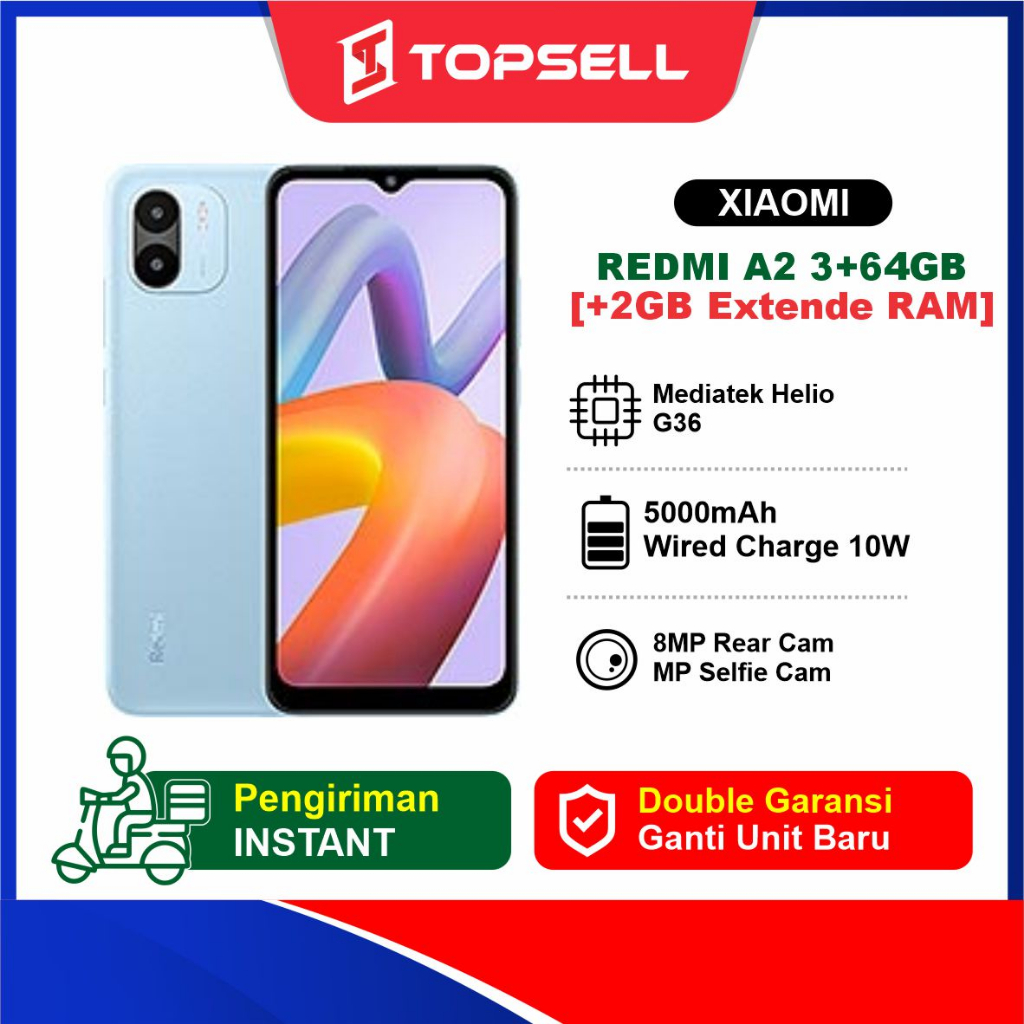 Jual Xiaomi Redmi A2 3/32GB 3/64GB [+2GB Extended RAM] Original Garansi ...