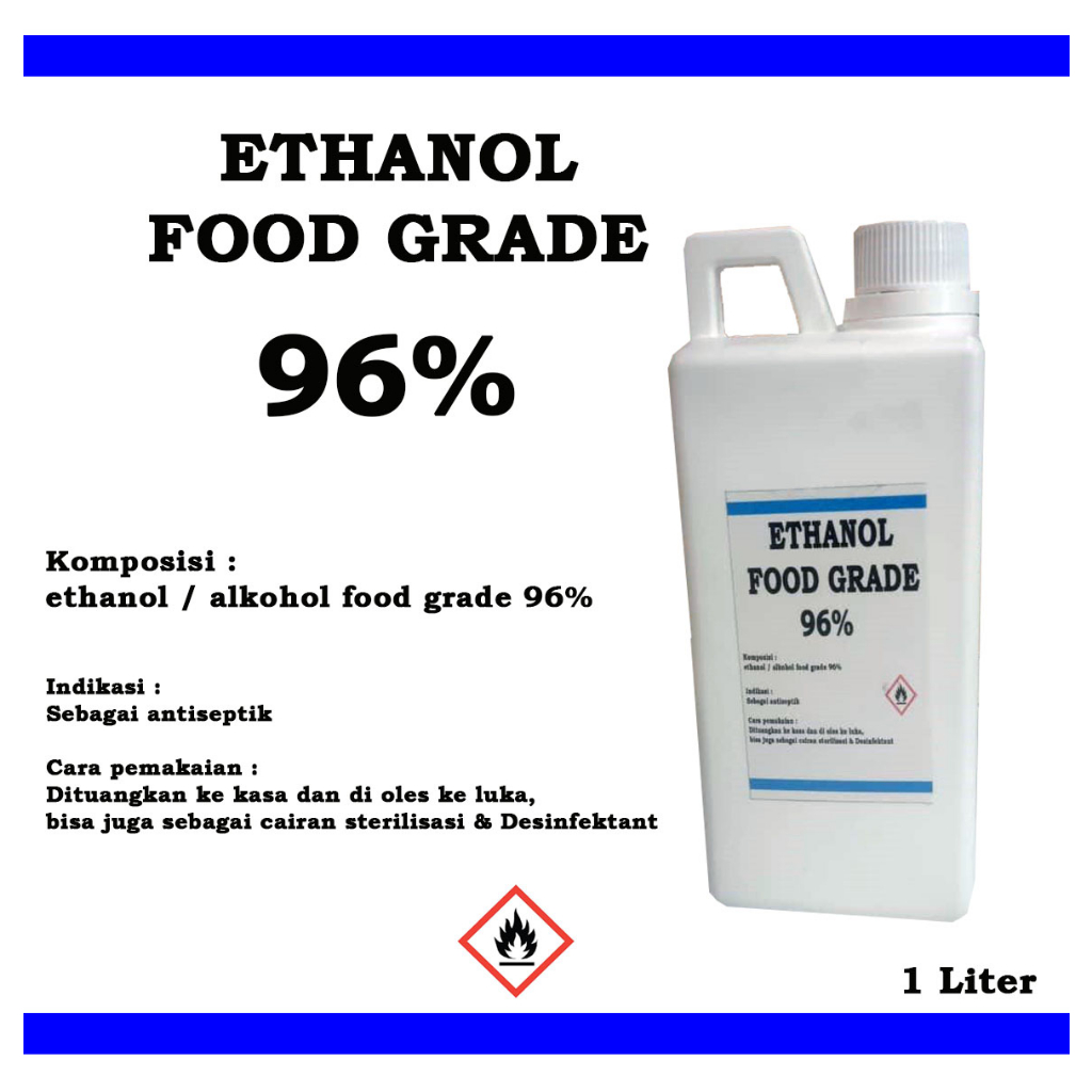 Jual alkohol food grade/ ethanol/ absolute purity 1liter Shopee Indonesia