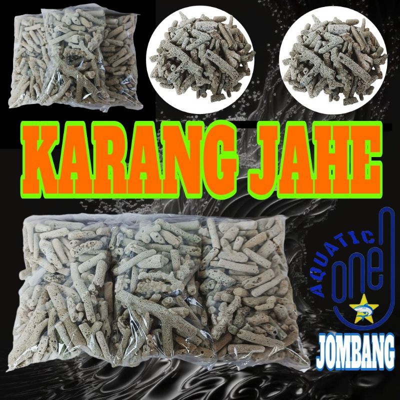 Jual KARANG JAHE KEMASAN PLASTIK 1 KG 1000 GRAM karang laut Media