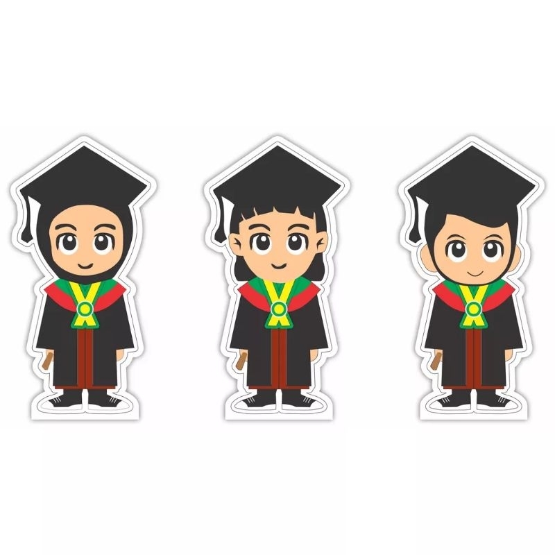 Jual Akrilik Kartun Animasi wisuda (hanya akrilik) & dudukan | Shopee