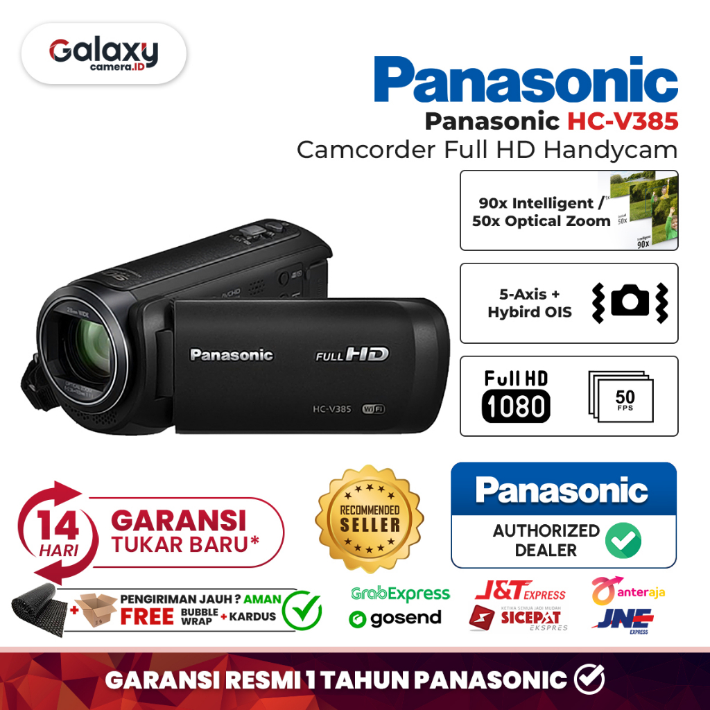 Jual Panasonic Hc V385 V 385 Camcorder Full Hd Handycam Garansi Resmi