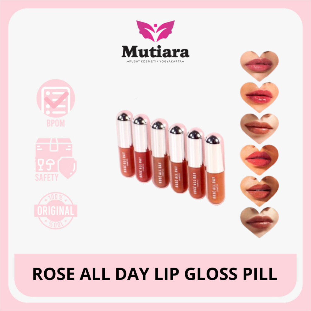 Jual ROSE ALL DAY LIP GLOSS PILL Shopee Indonesia