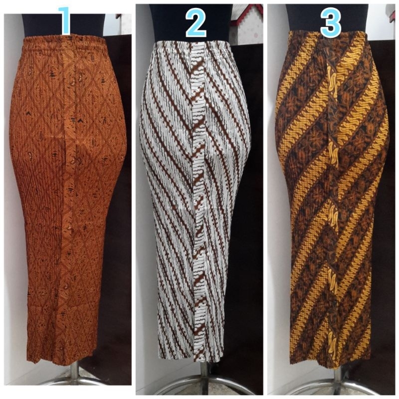 Jual Rok Plisket SUPER JUMBO Batik LP 150 cm /Rok kebaya wisuda ...