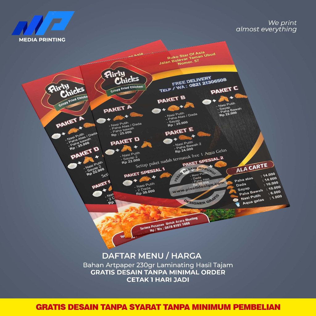 Jual Buku Menu / Daftar Menu Ukuran A4 Free Desain | Shopee Indonesia