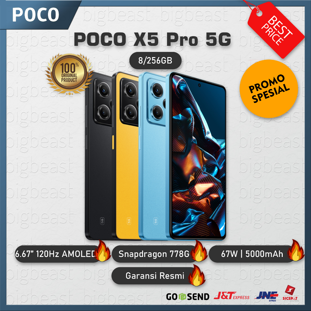 Jual Xiaomi POCO X5 PRO 5G 8/256 GB Garansi Resmi | Shopee Indonesia