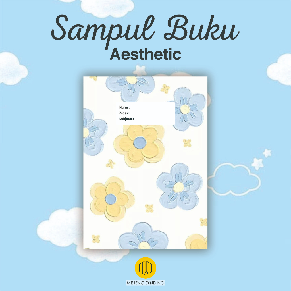 Jual Sampul Buku Aesthetic Isi 10 Pcs Sampul Buku Motif Bunga Flowers