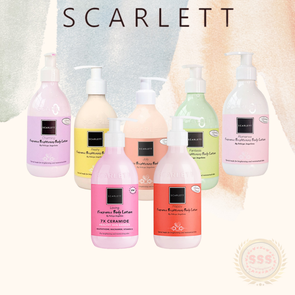 Jual SCARLETT WHITENING Body Lotion Romansa / Charming / Fantasia / Freshy / Jolly / Happy