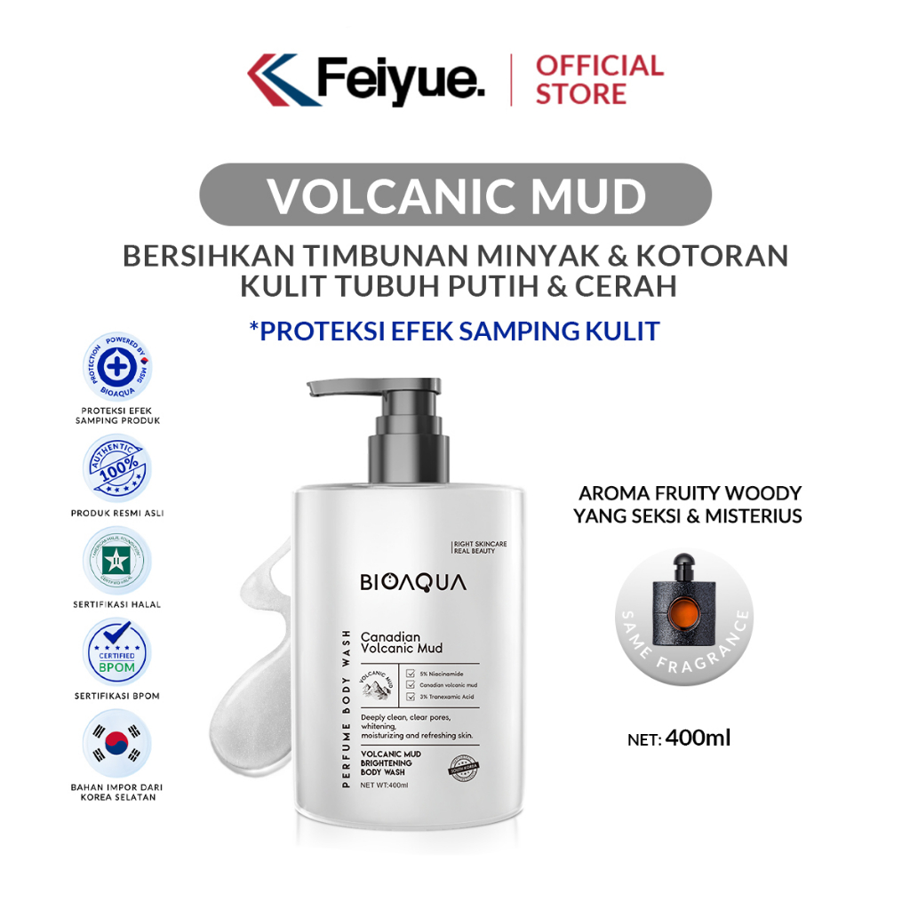 Jual FEIYUE BIOAQUA Whitening Body Wash Sabun Mandi Cair 400ml Sabun