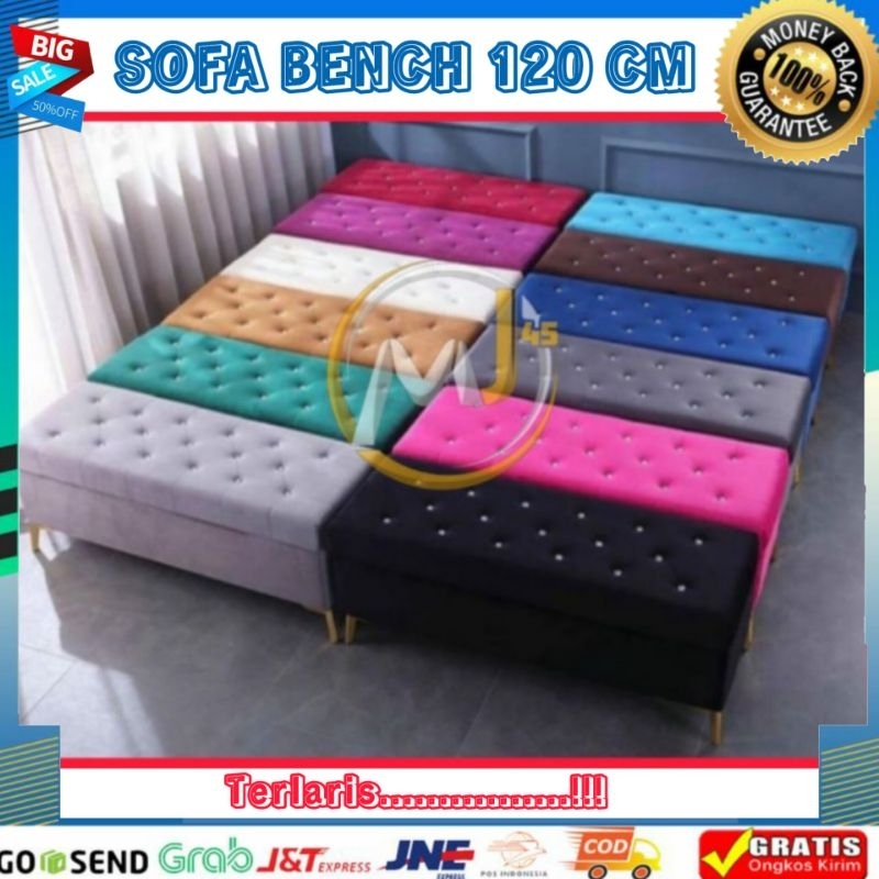 Jual ( 1 SET ) BENCH MINIMALIS - 1 SOFA + 2 STOOL BULAT KANCING ...