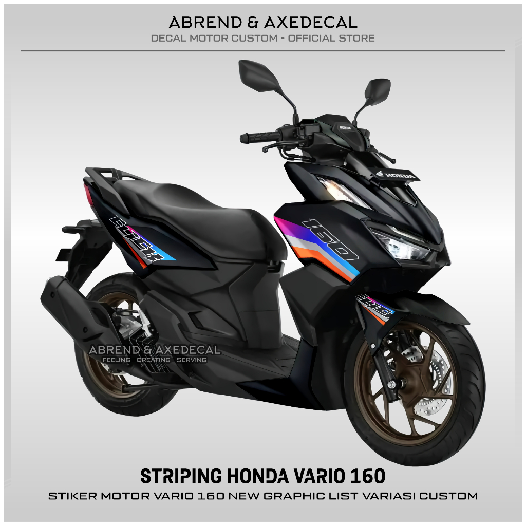 Jual STRIPING VARIO 160 LIST VARIASI RAINBOW / STIKER MOTOR HONDA VARIO
