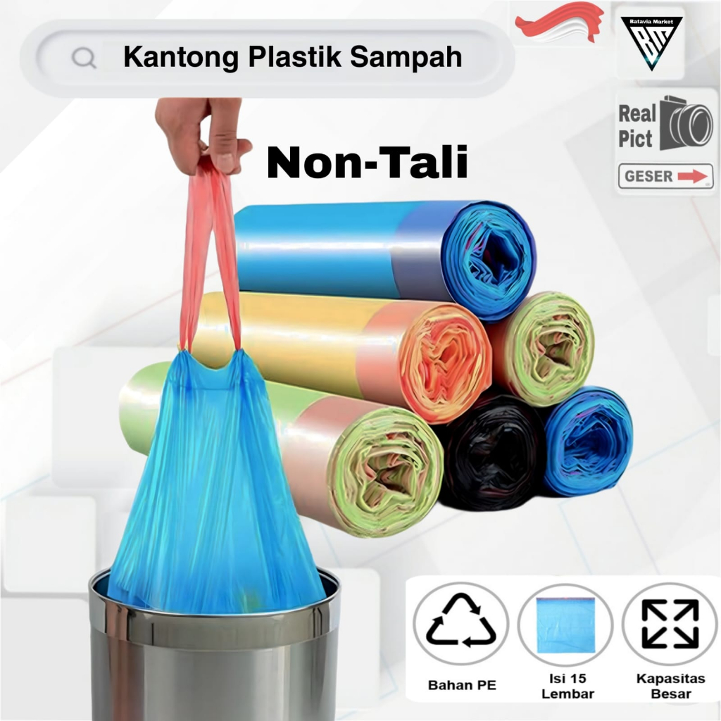 Jual Kantong Plastik Sampah Roll Ukuran 45x50 Cm Isi 15 Lembar Shopee Indonesia 8867