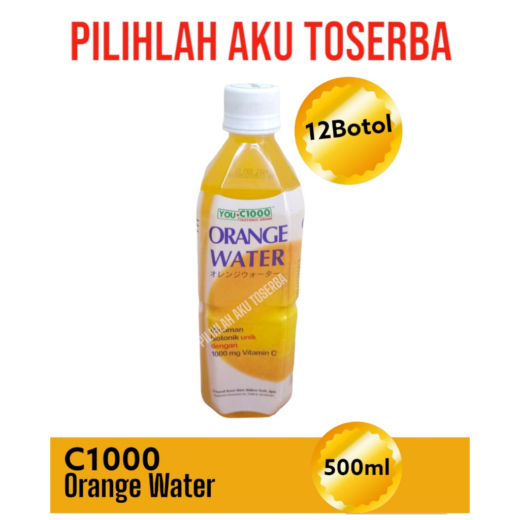 Jual You C 1000 / YOU C1000 ORANGE WATER 500 ml ( HARGA 12 Botol
