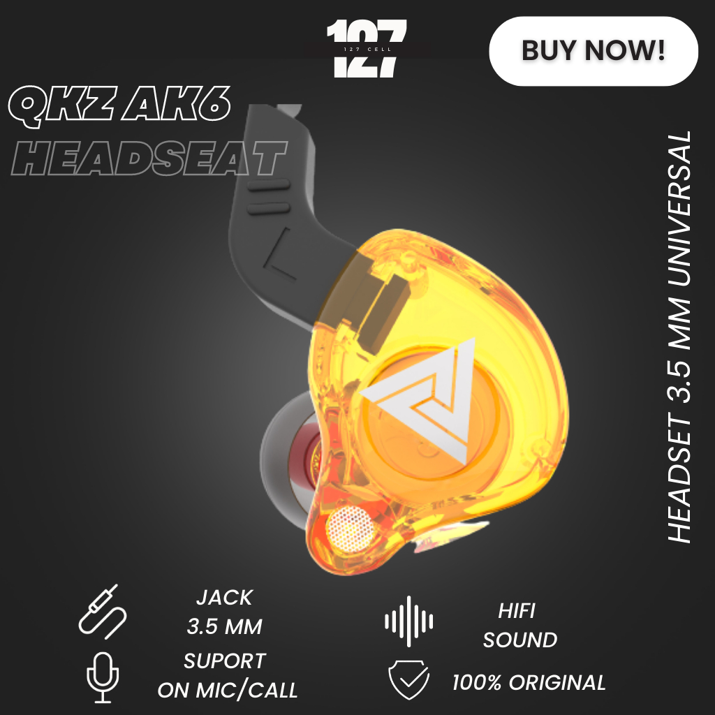 Jual QKZ AK6 Headset SuperBass Headseat With Mic Earphone kabel