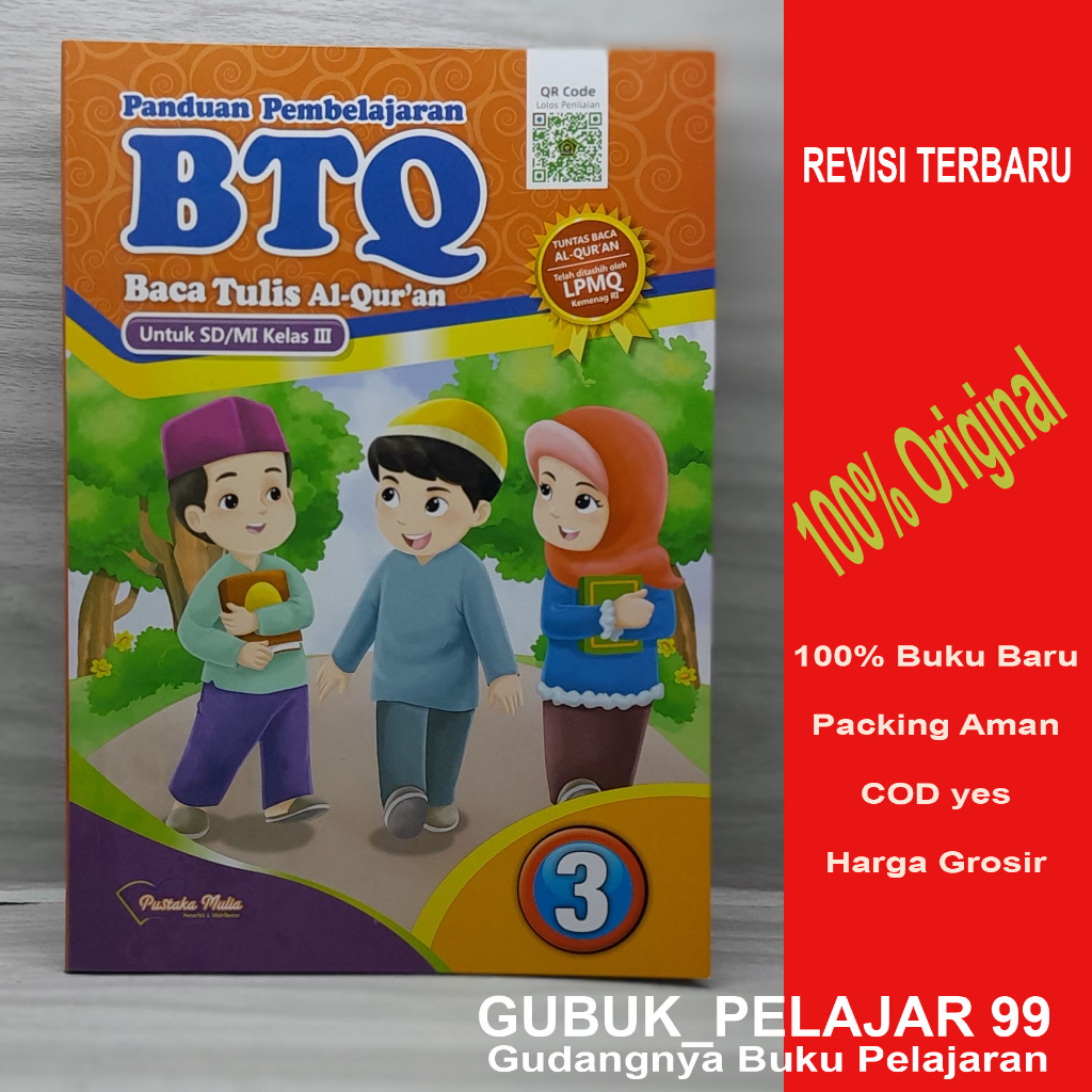 Jual Btq Baca Tulis Al Quran Kelas 3 Sd Mi Pustaka Mulia Original