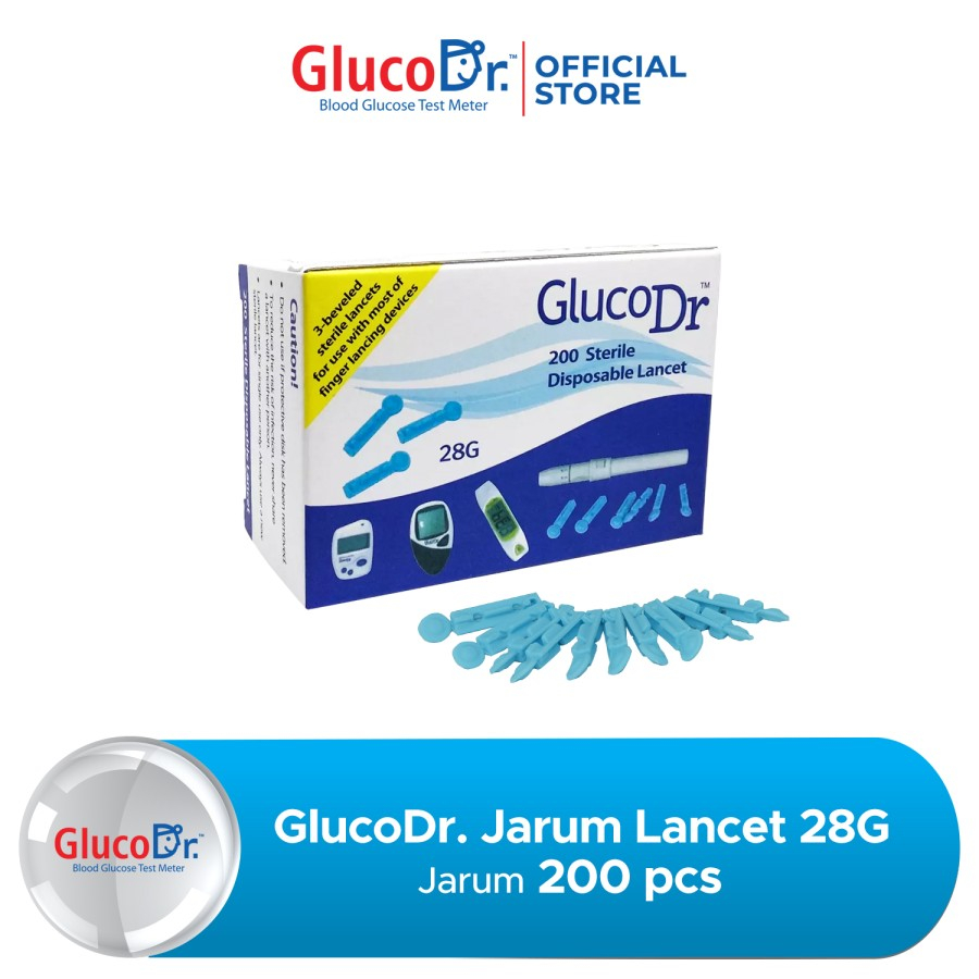 Jual Glucodr Blood Lancet 28G isi 200 Lancets Gludo Dr Blood lancet