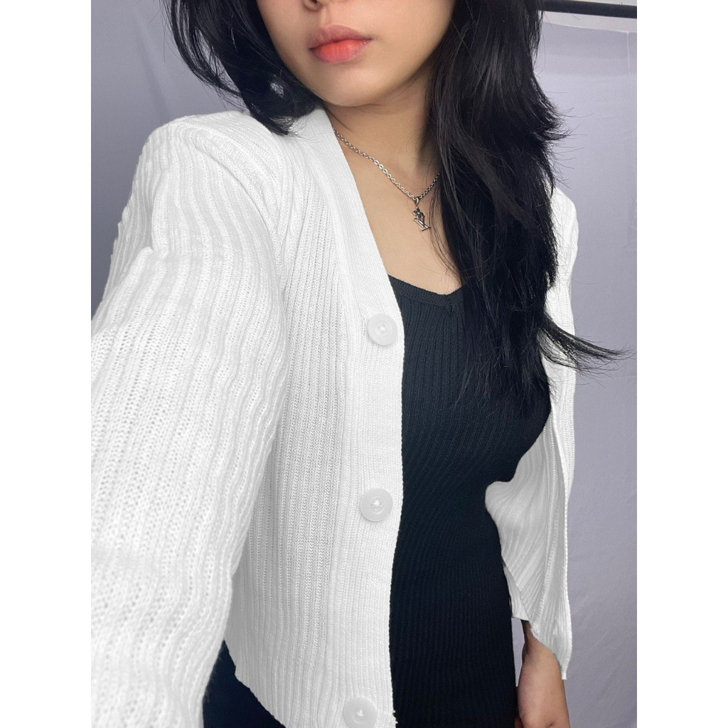Jual WSE390 - Cardigan Rajut Crop Jemma Bahan Rajut Lembut Tidak ...