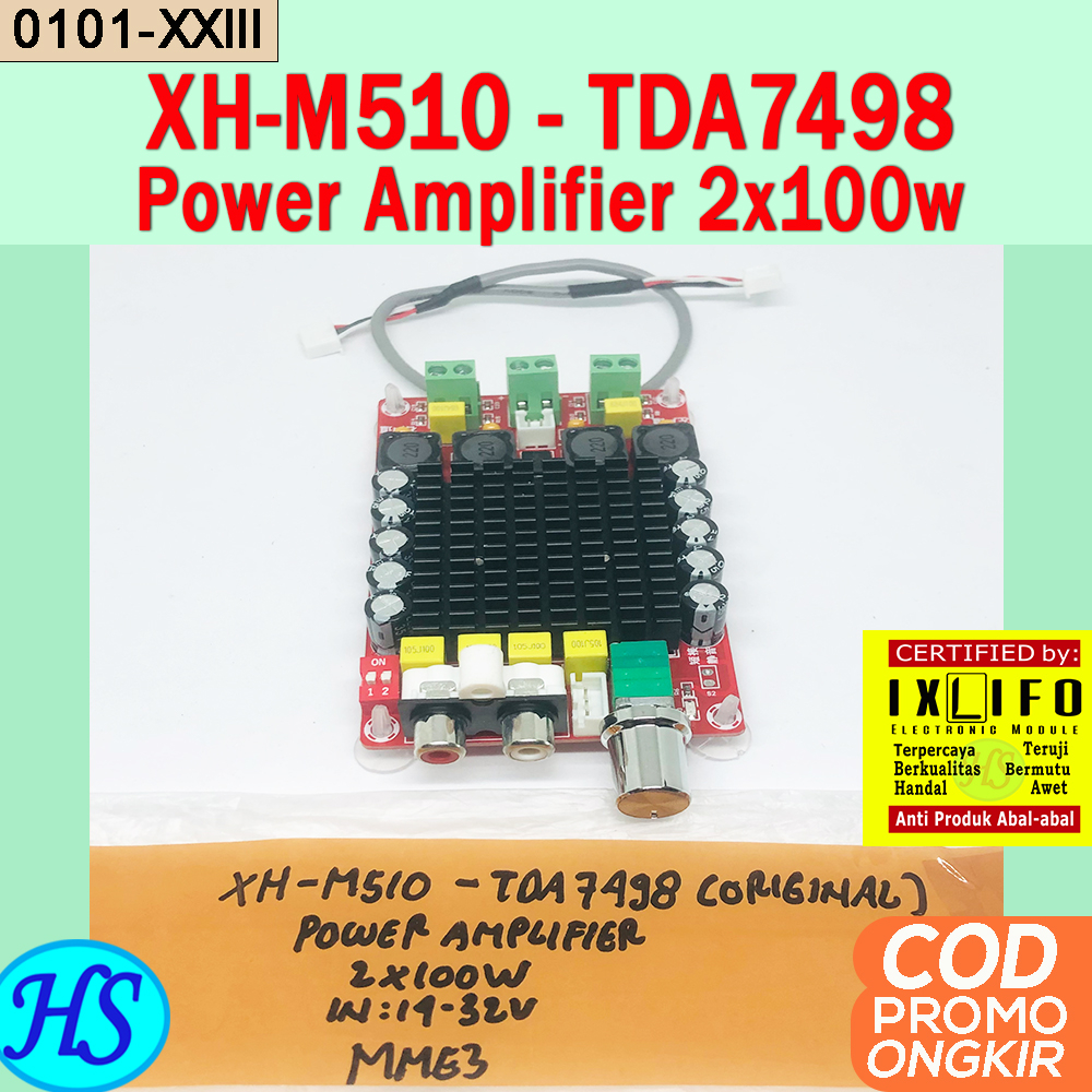 Jual Tda7498 Amplifier Class D 2x100w Amplifier Stereo Xh M510 Shopee Indonesia