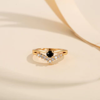 Lanme Jewelry Cincin Titanium Wanita Fuji Fashion Perhiasan Emas Aksesoris Berlian Anti Karat Y125