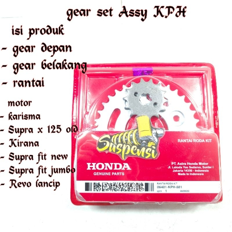 Jual gear set motor Honda karisma Supra x 125 karbu Supra x125 fi