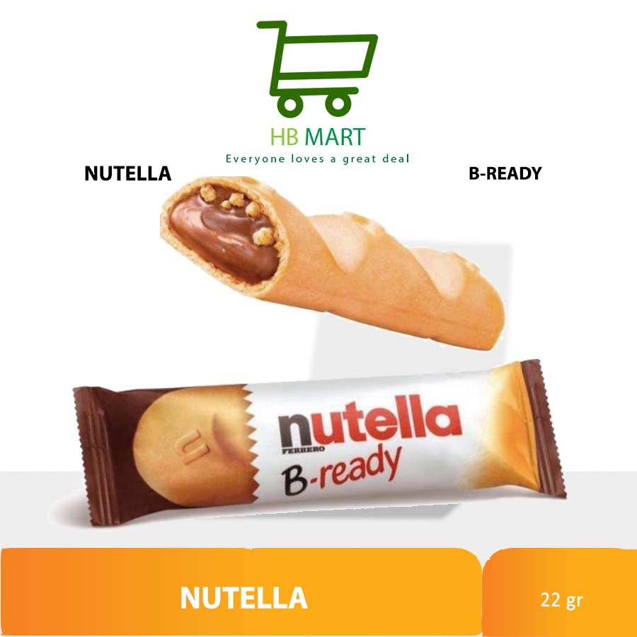 Jual Nutella B-Ready 22g / NUTELLA WAFER B-READY 22GR / Nutella B-ready ...