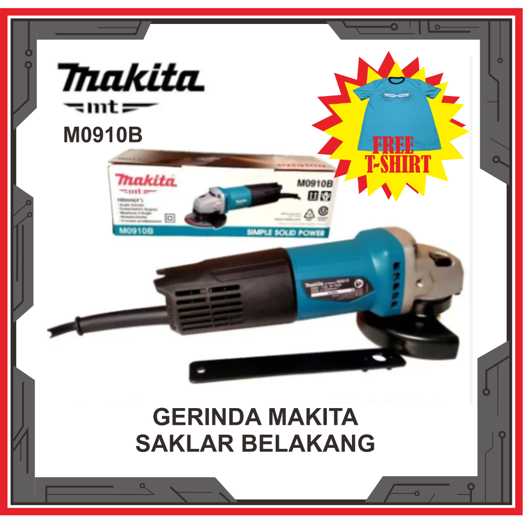 Jual MAKITA M0910B Mesin Gerinda Gurinda Tangan 4" M 0910 B Angle ...