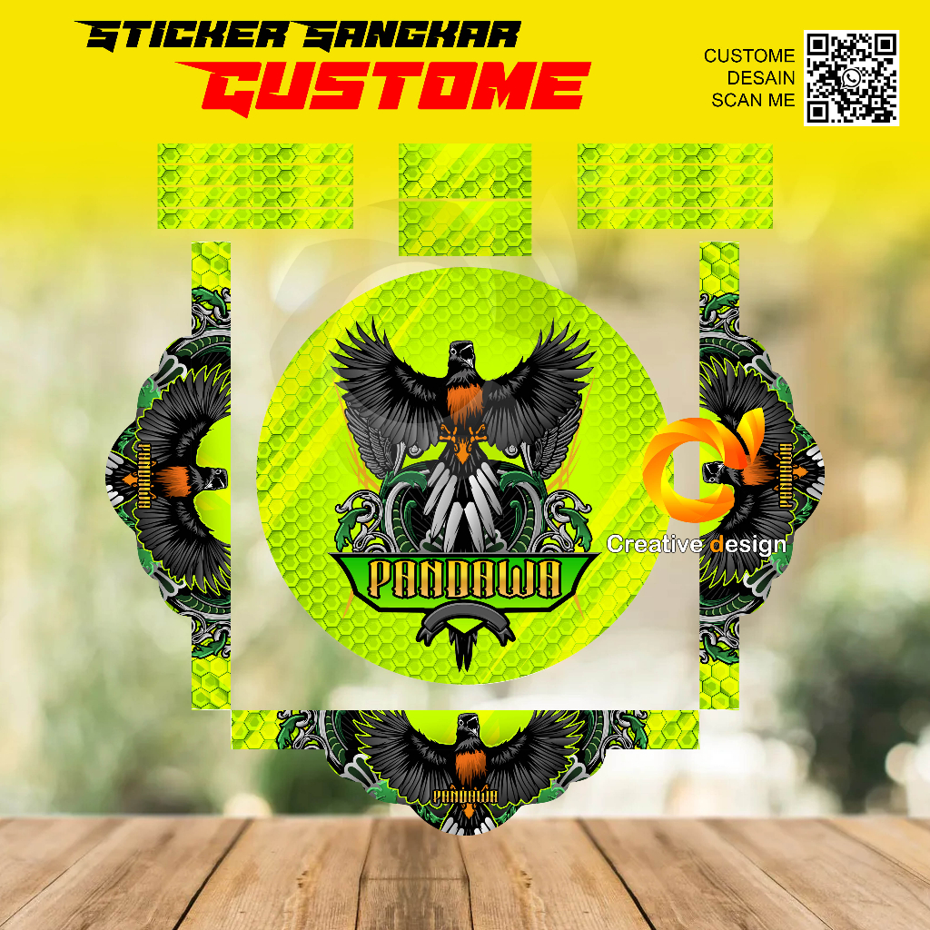 Jual SRICKER DECAL SANGKAR MURAI BATU PANDAWA (BISA GANTI NAMA ...