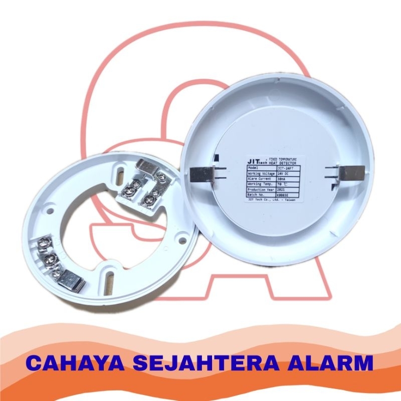 Jual Fix Heat Detector Temperature Sensor Fire Alarm JITTECH JIT-24FT ...