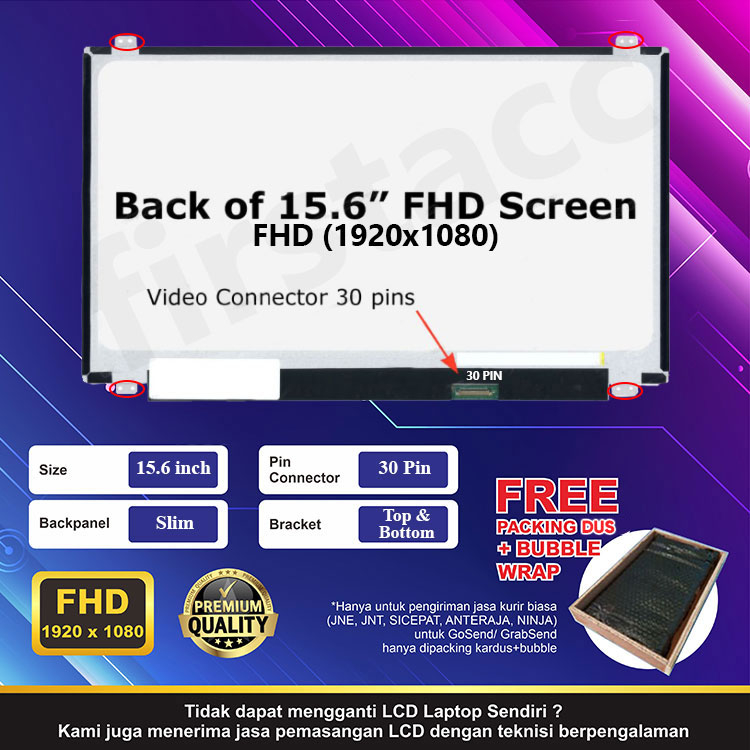 Dalle écran 15,6" LED IPS Pour ASUS TUF FX504G - Résolution Full HD 1920x1080 - Neuf Sous Garantie