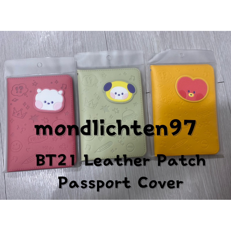 Jual BT21 Leather Patch Passport Cover CHIMMY TATA Shopee Indonesia
