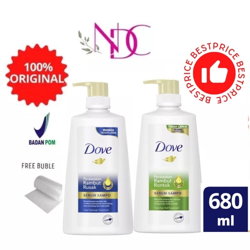 Jual Dove Serum Shampoo Anti Ketombe/ Perawatan Rambut Rusak/Rontok