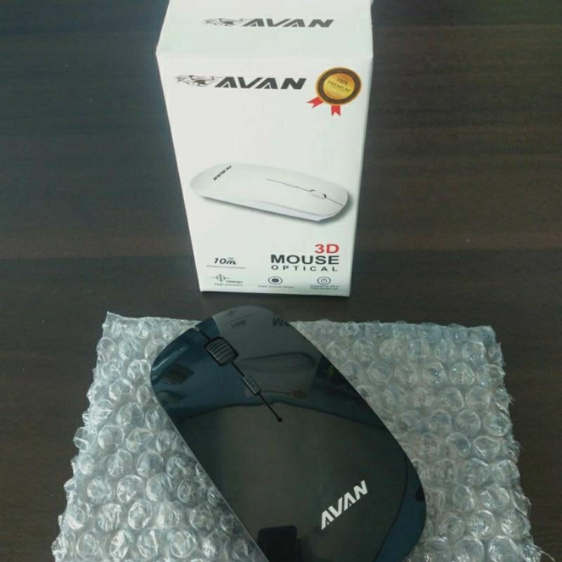 Jual Mouse Wireless Avan 3D Optical/mouse oem pc slim Avan - Hitam ...