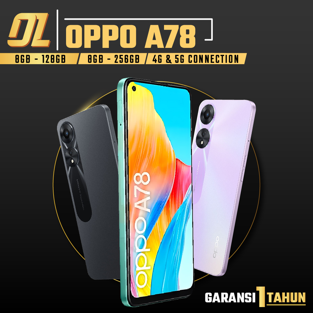 Jual OPPO A78 5G 8/128 8/256 GB RAM 8 ROM 128 256 8GB 128GB 256GB HP ...