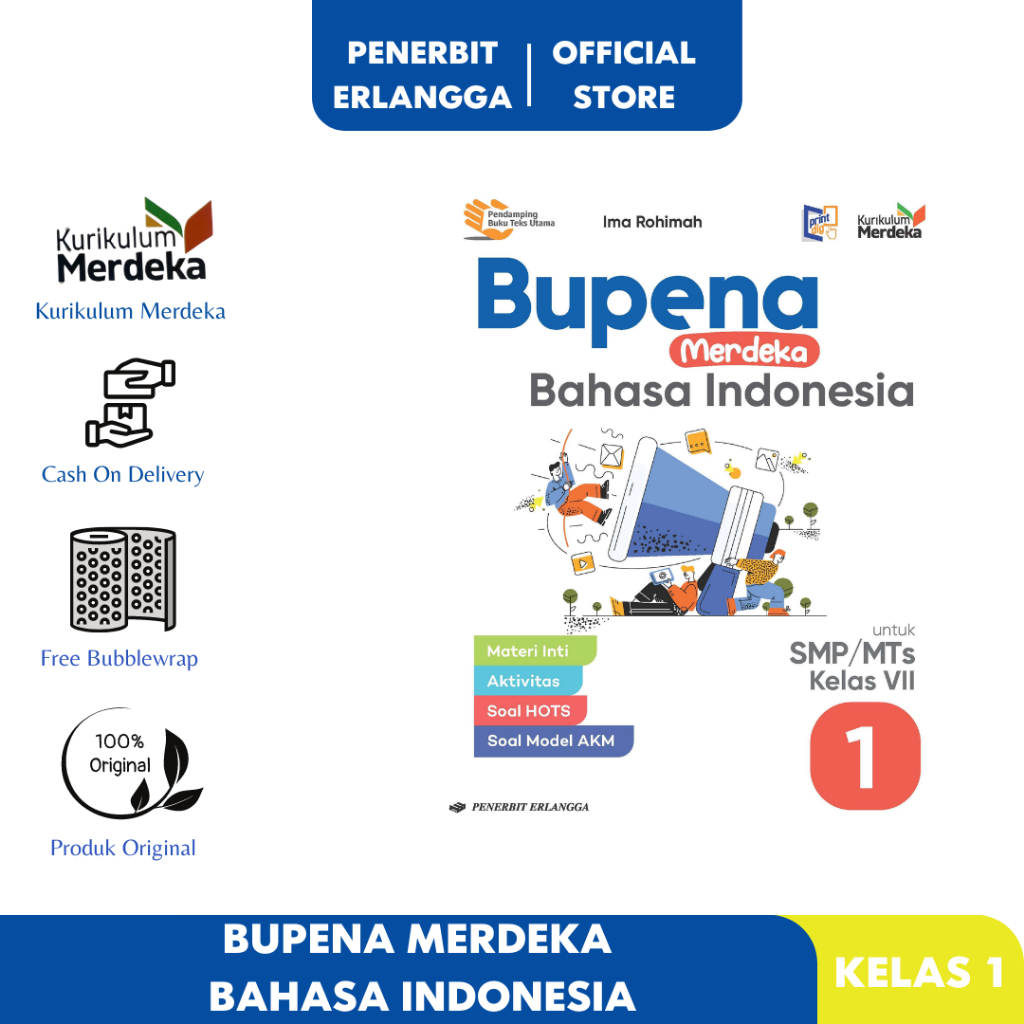 Jual BUPENA MERDEKA B. INDONESIA SMP KELAS 7 KURIKULUM MERDEKA ...