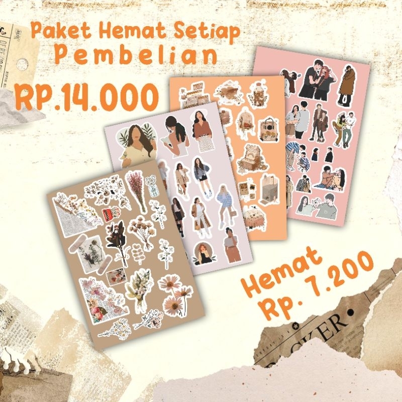 Jual Sticker Pack Tumblr Aesthetic - Sticker VINYL WaterproofStiker ...