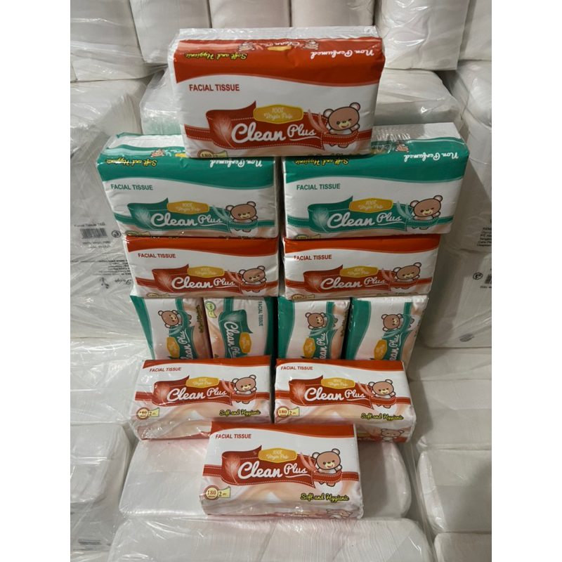 Jual Tissue cleanplus 180 sheet PAKET 12 PCS | Shopee Indonesia