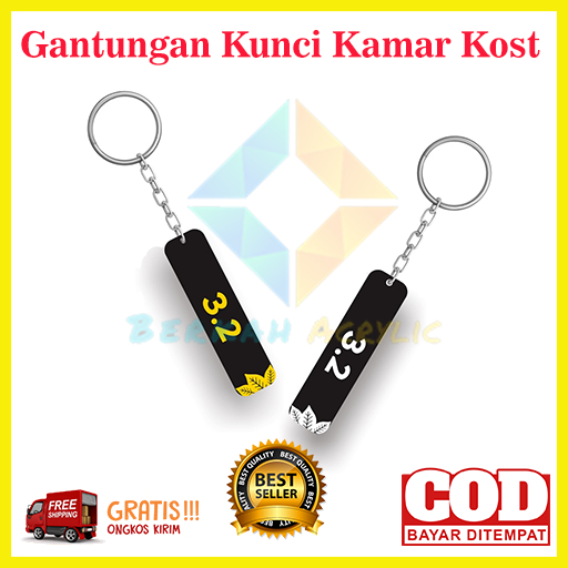 Jual GANTUNGAN KUNCI NOMER KAMAR KOST / GANTUNGAN KUNCI CUSTOM ...