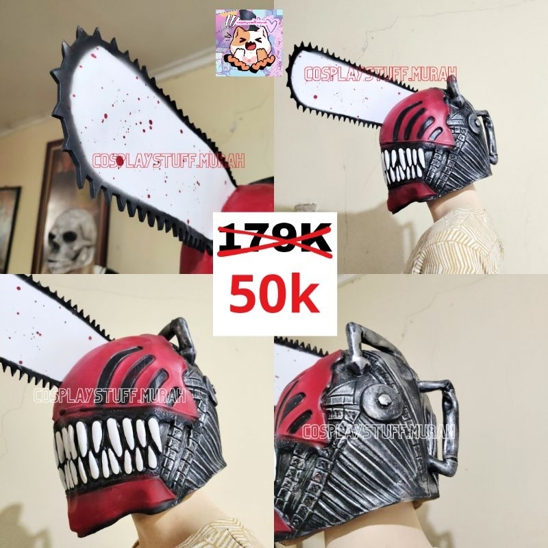 Jual HELM TOPENG COSPLAY DENJI CHAINSAW MAN LATEX TER MURAH Shopee